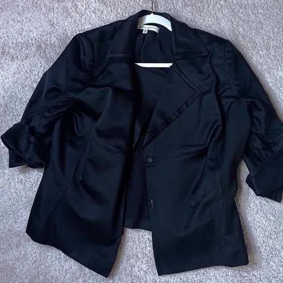 Carolina Herrera Vintage Silky Blazer Size 16 (L) - Picture 1 of 2